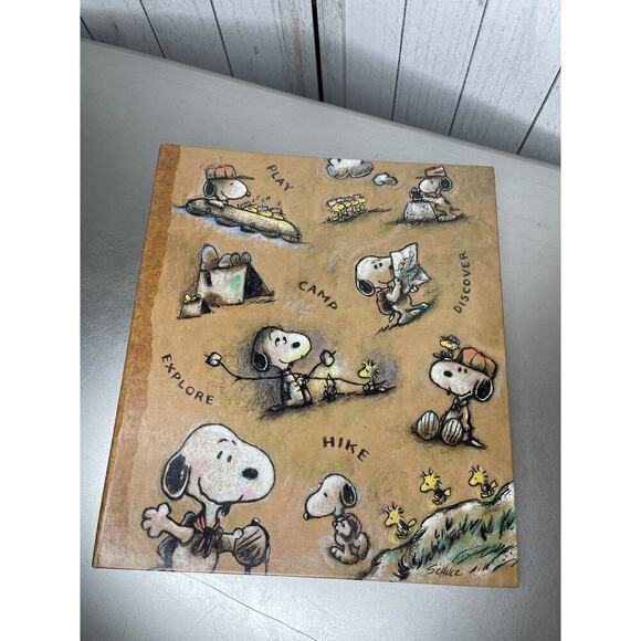 Vintage Hallmark Peanuts Camping Snoopy Photo Album Binder W/ New 8 Photo Pages - Picture 1 of 8